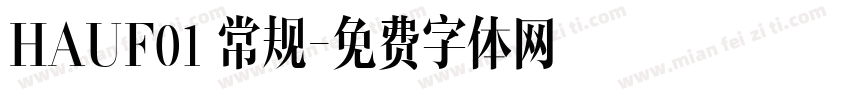 HAUF01 常规字体转换